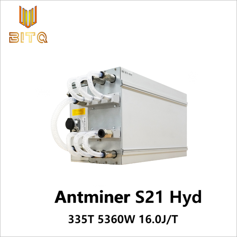 New Bitmain Antminer S21 Hyd (335Th) Bitcoin Miner BTC/BCH/BSV SHA256 Hydro-cooling Miner 335T 5360W 16.0J/T Free Shipping
